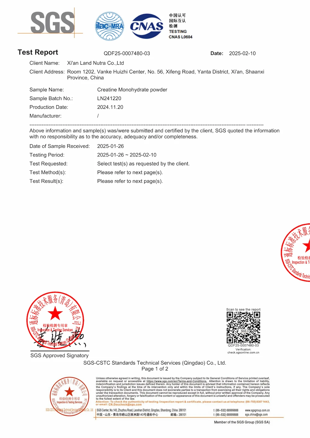 SGS Test Report 06 Landnutra
