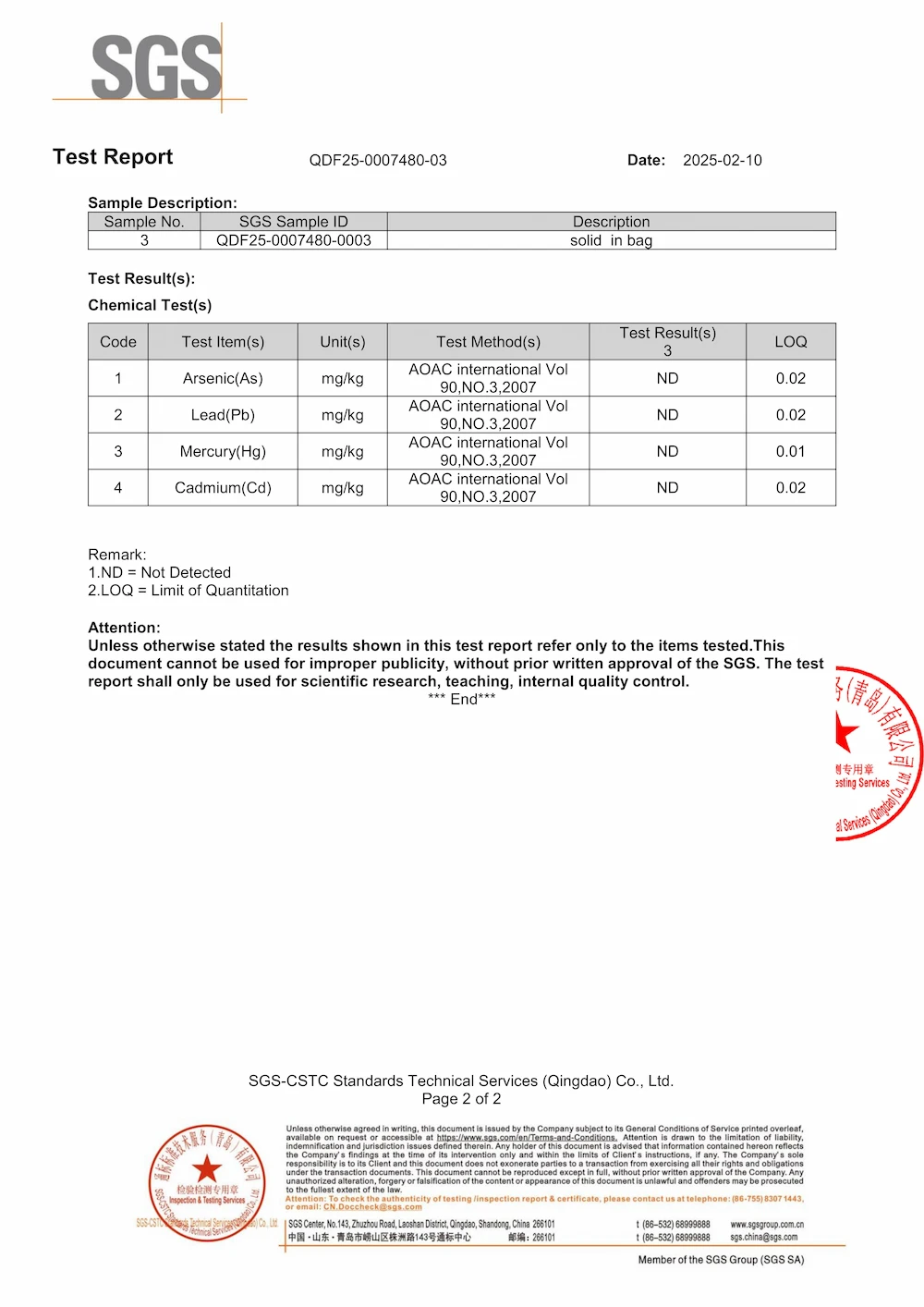 SGS Test Report 05 Landnutra